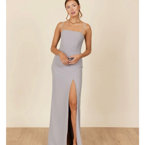 Jupiter Dress Park and Fifth in lavender grey - Picture 3 of 3